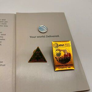 VTG AT&T Promotional Pins 90s Early 2000s Collectible Lapel Pins Set of 3